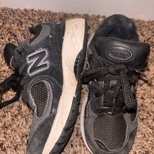New Balance Kids Black and Gray Sneakers